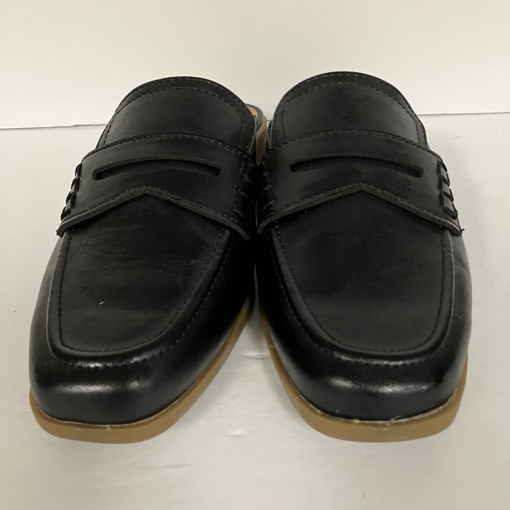 Women's  Black Mules Slip On Loafers Size 8 1/2 ANA Penny‎ Loafers Comfort